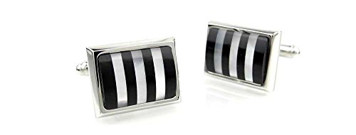 Par de Mancuernillas para Hombre Modelo Cebra miniatura 1
