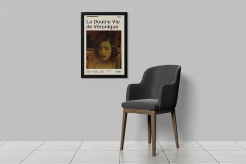 Image of BLINKART La Double Vie De Movie Poster Frame 8x12 Inch | Premium 300 GSM Paper Wall Print | Mid Century Vintage Film Artwork for Home, Bedroom, Living Room, Office | Framed Photo Decor