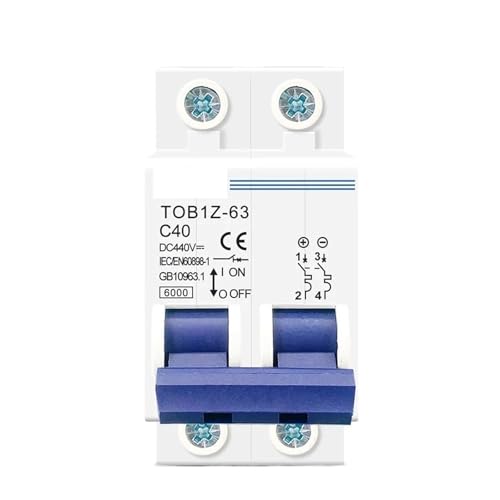 Mini-disjoncteur 2P DC MCB 6KA 440V 20A disjoncteur magnétothermique solaire