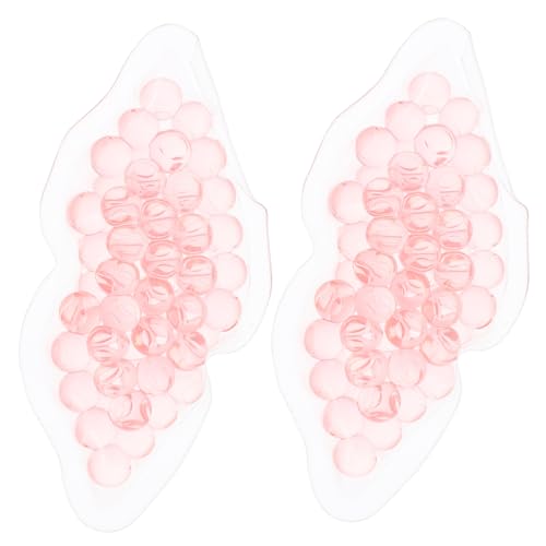 DECOMELODY 2pcs Lip Gel Mask Cooling and Hot Cold Compress Lip Pads 8cm Thick Patches for Home Use Comfort and Fatigue Relief Pink