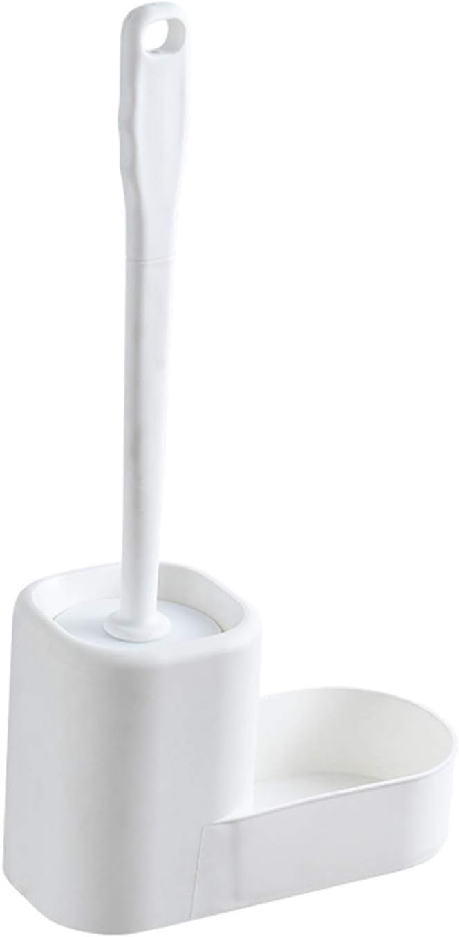 Zestaw szczotek toaletowych premium Gumowa szczotka do toalety ze stylowym uchwytem wydajne narzędzie do czyszczenia łazienki higieny nowoczesny biały design niezbędne przybory do czyszczenia toalety