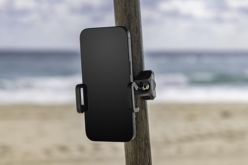 Phone Holder for Your Beach Pole Umbrella and Chairs - Securely Attaches Your Smart Phone to Your Beach Pole Umbrella (All Types) to Keep It Safe and Out of The Sand While Chillin' at The Beach