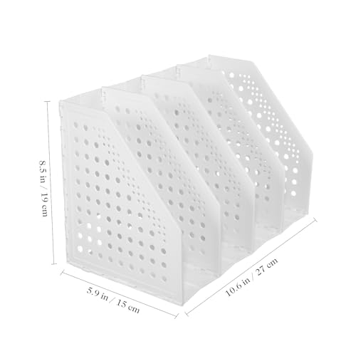 Plastique organisateur de bureau vertical pliable à compartiments de table - 6