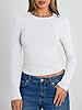 Trendy Queen Womens Long Sleeve Shirts Crop Tops F... #1