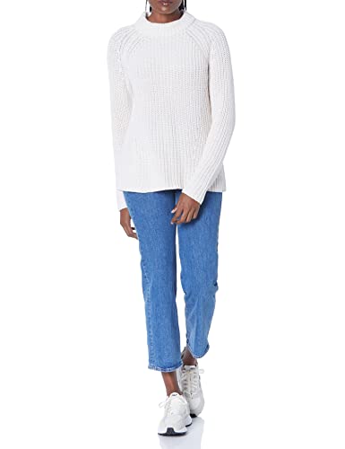 Goodthreads Women's Relaxed-Fit Cotton Shaker Stitch Mock Neck Sweater4