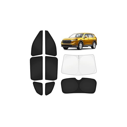 Image of KUST Car Window Shades for Honda CR-V 2023-2025 2026 Windshield Sun Shade Side Window Cover UV Block Privacy Protection CRV Accessories for Camping Blackout Rear Back Full Set 8PCS