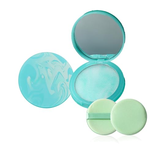 Gelee-gepresstes Puder, ölkontrollierendes Gesichtspulver, mattes, weiches Gelee-Textur, puderfrei, gepresstes Puder, langanhaltendes Finish, leicht, wasserdicht mit Puff für glatte und zarte Haut