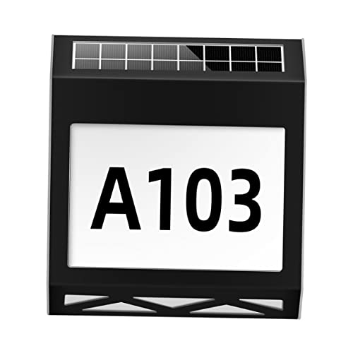 Plaque adresse solaire en acier inoxydable Homoyoyo pour une visibilité nocturne