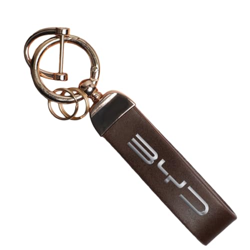 NYSLDSCO Coche Cuero Llaveros, para BYD Seal BYD F3 BYD S1 Pro rotación de 360 ​​Grados Aleación Zinc Llavero con Anillo antipérdida Decorar Accesorio,E-M