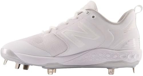 New Balance Men's Fresh Foam X 3000 V6 Metal Baseball Shoe, Pearl/White, 16 M - Image 5