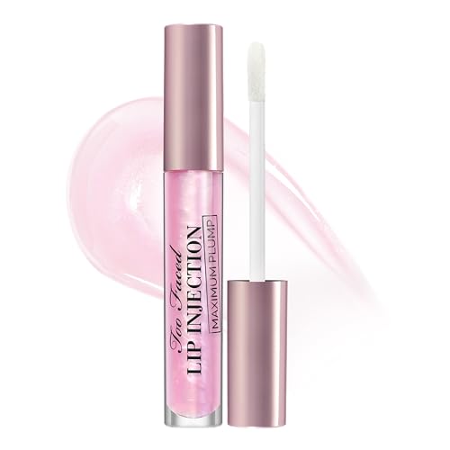 Too Faced Lip Injection Maximum Plump Extra Strength Lip Plumper Gloss | Hydrating + Plumping, 0.14 Fl Oz, Original