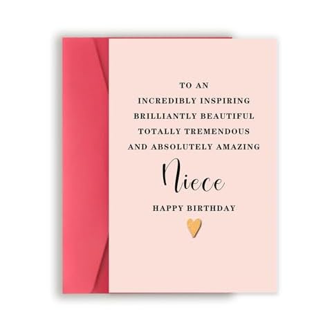 Missonemi Funny Niece Birthday Card, Happy Birthday Niece Greeting Card from Aunt Uncle, Amazing Niece Bday Gifts Idea Cover