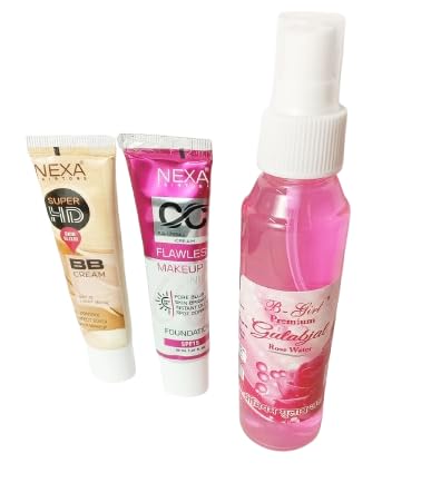 BB Cream and Face Makeup Set with Rose Water Spray, 3 Pieces-picture-51