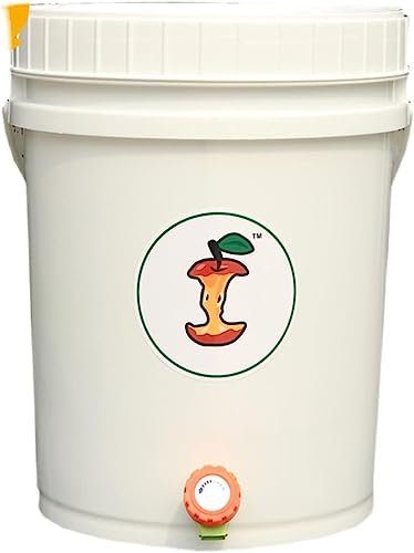 QIANMEI 5.3 Gallon / 20 Liter Kitchen Compost Bin For Kitchen Countertop ,Recycling Bin Compost Bucket With Lid & Faucet Trash Can ,Easy To Clean