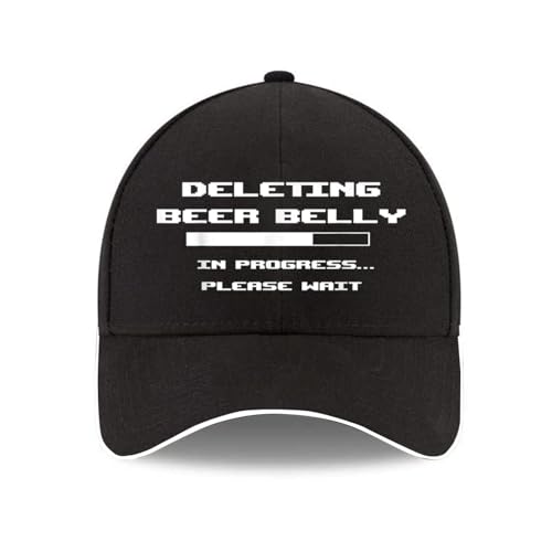 Deleting Beer Belly Please Wait Loading Bar Washed Denim Hats Cute Baseball Cap for Men Women Adjustable Trucker Hat