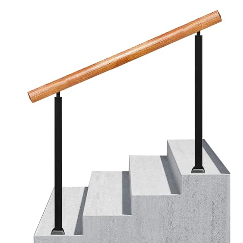 Rampe de porche de style transitionnel pour escalier de jardin extérieur
