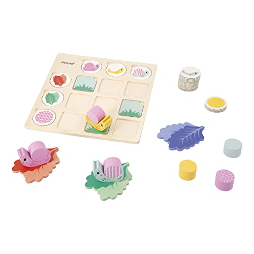 Janod - Pédagogie Range - Double-Entry Board - 18 FSC Wood Accessories + 57 Cards - Children’s Educational Toy - 4 Years +, J05086 - Image 2