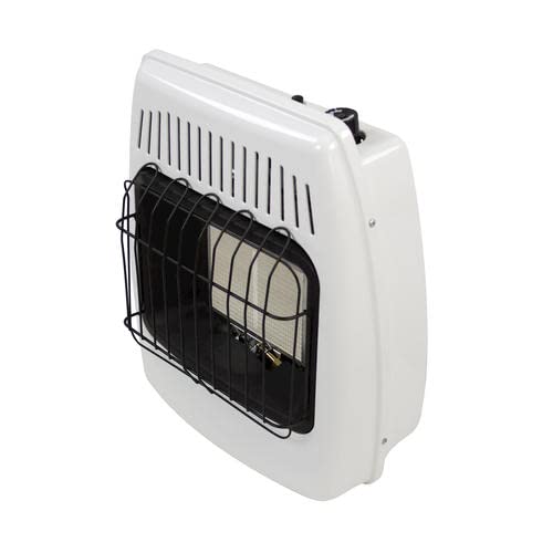 Uty 12,000 Btu Propane / Natural Gas Wall Heater For Indoor Use - Dual Fuel, Vent-Free, White #TOP5