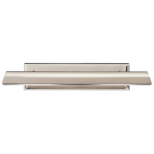 Image of Kichler Carston 2-Light Picture Light, Updated Traditional Light in Polished Nickel with White Interior, for Framed Art, Mirror or Built-in Shelving (4.75 inch x 24.25 inch), 52686PN