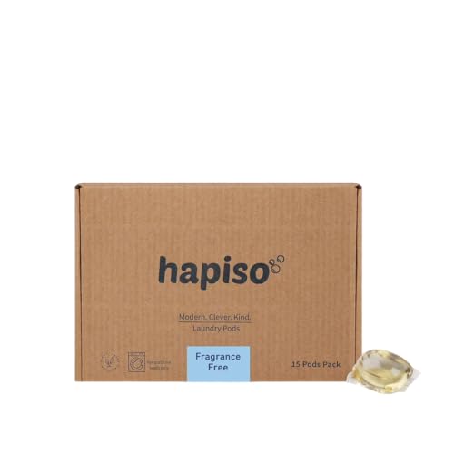 Image of Laundry Pods Fragrance Free Liquid Detergent | 5-in-1 Pods, Detergent Pods for Washing Machine | Front & Top Load | Tough on Stains & Odour | 15 Eco-Friendly Washing Pods