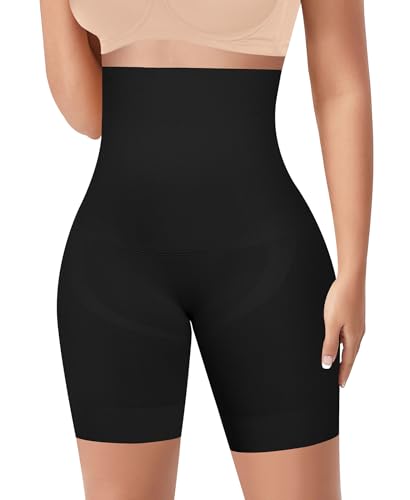 Image of Werena Shapewear Shorts Tummy Control for Women High Waisted Body Shaper Underwear Slimming Slip Shorts Under Dresses