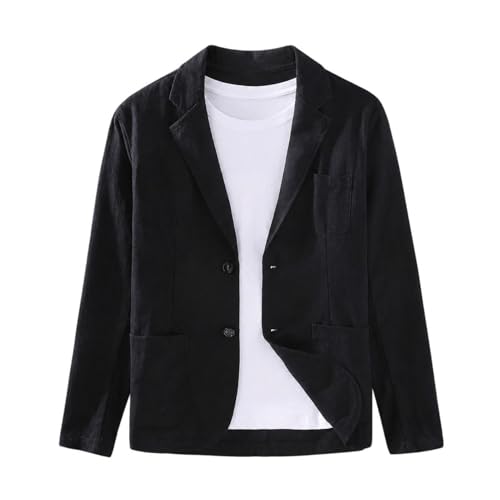 Blazer de loisirs en lin homme veste de travail légère et chic