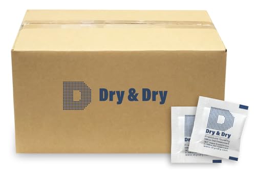 Image of Dry & Dry 1 Gram [5000 Packets] Silica Gel Packets Desiccants, Silica Packets - Rechargeable Moisture Absorbers for Food Storage, Electronics, 3D Filament & Safes