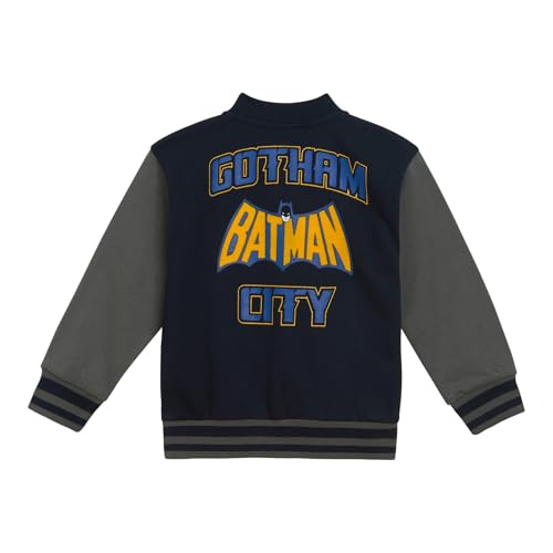 Image of DC Comics Justice League Fleece Varsity Bomber Jacket and Jogger Pants Outfit Set Toddler to Big Kid Sizes (2T - 14-16)
