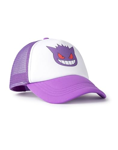 Pokémon Casquette à visière incurvée réglable Gengar en Violet | Chapeau de Protection Solaire Unisexe pour Adultes | Vêtements d'été décontractés |...