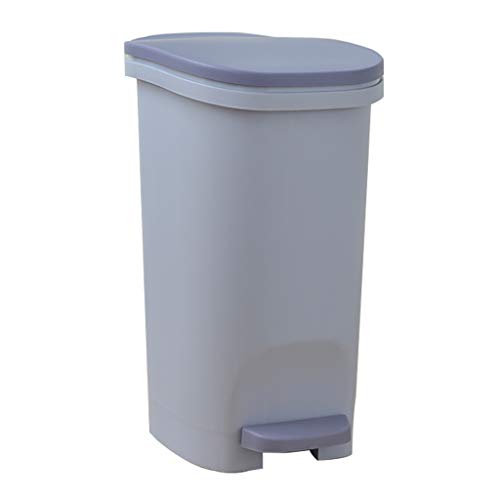 SuoANI Trash Can Kitchen Pedal Bin Liners Plastic Bin With Lid Plastic Wastepaper Bin for Office, Kitchen or Bedroom