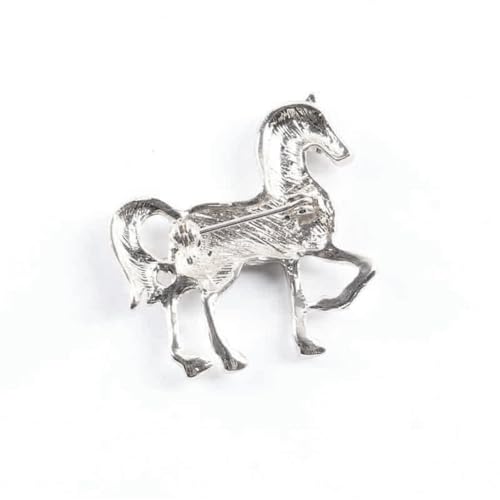 Image of Rhinestone Horse Animal Brooch Pin for Women Girls Men Fashion Crystal Pony Brooches Lapel Pins Cute Dress Accessories Holiday Party Race Jewelry Unisex Gift