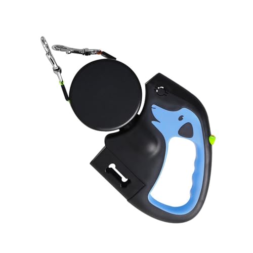 長さを調整できる犬用リード 滑り止めハンドル リード ナイトランプ付き 安全な夜の散歩や野外活動用 自動格納式リード