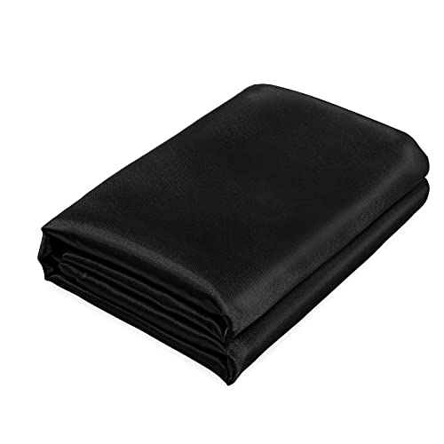 Homiest Drap Plat en Satin Noir pour lit King Size, Drap Plat de Luxe et Ultra Doux Vendu séparément