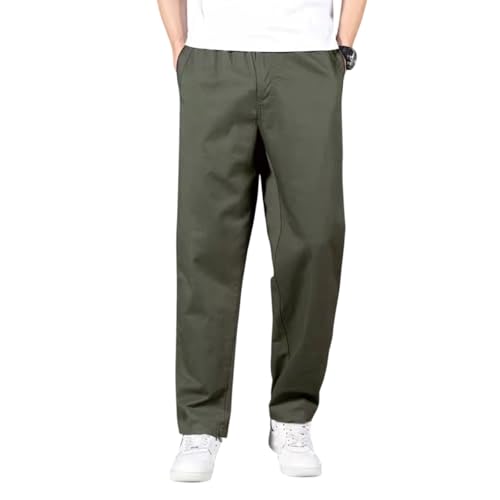 Easetactic Flex Fit Zipper-Pocket Durable Pants, Men's Cargo Pants Relaxed Fit with Elastic Waist