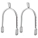 Fydun Young Girl Chrome Plated Spurs Women's Chrome Brass Zinc Alloy Narrow Spurs (Silver and White)