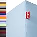 Produktbild r-up Beste Spannbettlaken Doppelpack 90x200-100x220 bis 35cm Höhe viele Farben 95% Baumwolle / 5% Elastan 230g/m² Oeko-Tex stressfrei auch für hohe Matratzen (hellblau)