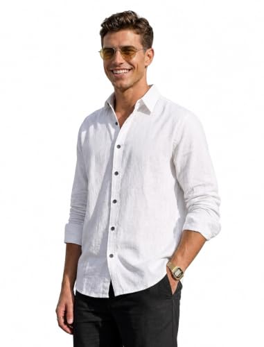 Image of NexaFlair Man's Casual | Formal | Linen| Cotton | Regular Wear Collared | Fit Shirt for Men