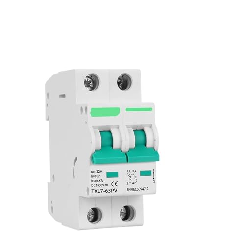Evita averías con el disyuntor solar CC 2P 1000V interruptor magnetotérmico de 20A 4