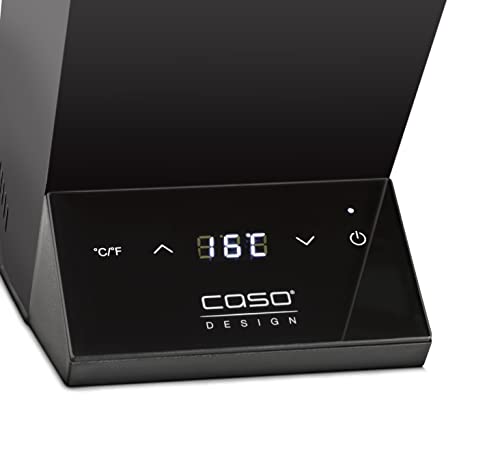 CASO WineCase One Black - Enfriador de vino para una botella, rango de temperatura de 5 – 18 °C, para botellas de hasta 9 cm de diámetro, control táctil, carcasa de acero inoxidable, negro - imagen 3