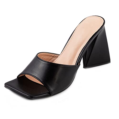 Sandales à talon triangulaire stable Toocool : mules femme élégantes