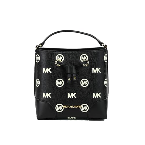 Michael Kors Mercer Petit seau avec cordon de serrage et crochet porte-monnaie SM, noir