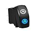 Wiper 1 & Wiper Rocker Switch 7PIN DPDT ON Off ON Blue Led 3 Positions Waterproof for 12V Marine Boat Car Vehicles Accessories Replacement
