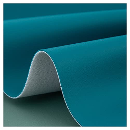 Véritable qualité de tissu en similicuir cyan pour sacs
