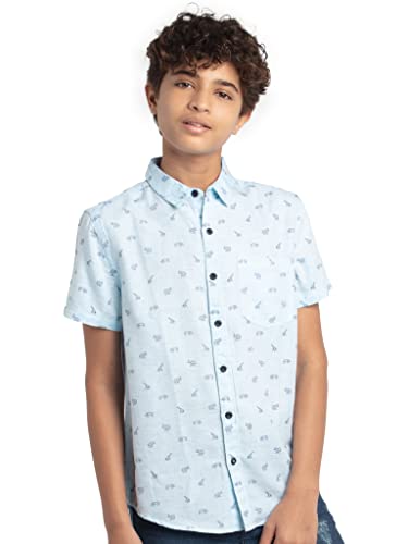 Image of Under Fourteen Only Solid Regular Fit Shirts for Boys