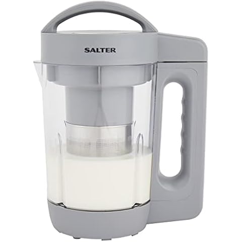 Salter EK5258 Plant M!lk Maker, Nutrient-Rich Plant & Dairy-Free Drinks,1.6L Vegan Milk Machine, One Touch Oat, Coconut, Almond Milk, Transparent Design, Tritan BPA Free Plastic, Self Cleaning Cover