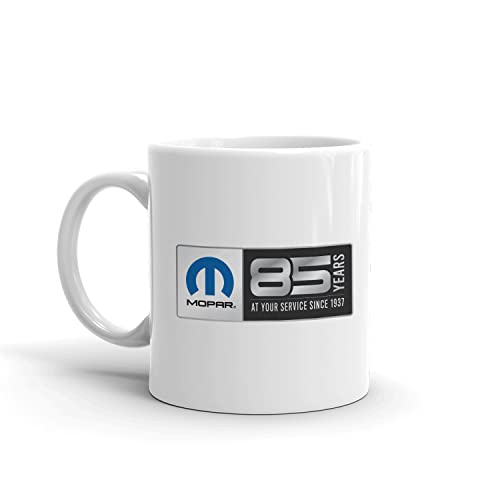 Mopar 85th Anniversary Logo 11 oz Ceramic White Mug