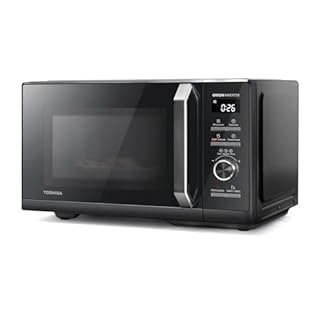 Toshiba 25L 3-in-1 900W Digital Microwave Oven With Grill, Origin Inverter, Chef Defrost, Microwave, Combi, 10 Power Levels, 7 Auto Menus, Easy Clean, Perfect for 10'' Pizza, Black, MW3-AG25PFI(BK)
