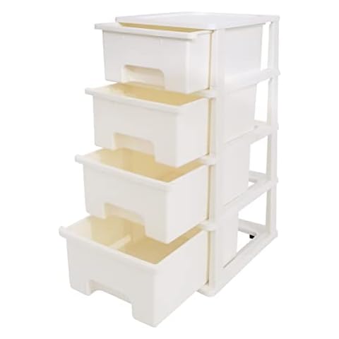 Abbaware 4-Drawer Plastic Storage Chest with Wheels Cover