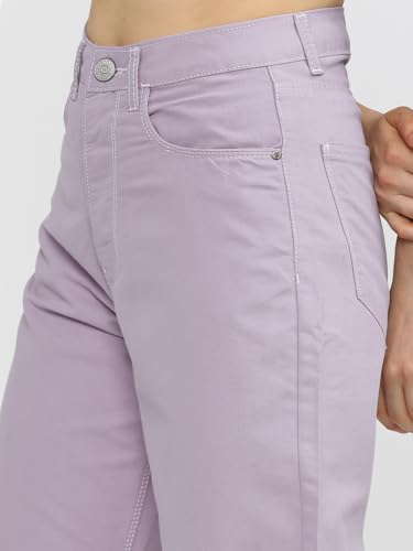 Image of Tokyo Talkies Women's Wide Leg Cropped Jeans | Stretchable Mid-Rise Jeans Pant