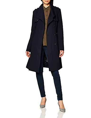 Calvin Klein Damen Belted-wrap Trenchcoat, Navy, L